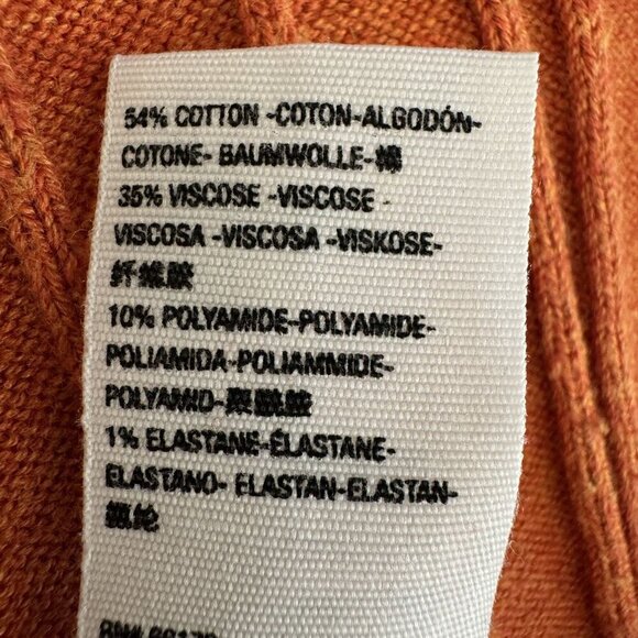 Free People Keep It Real Flare High Waist Mango Ribbed Knit Sweater Pants Small - Picture 12 of 12